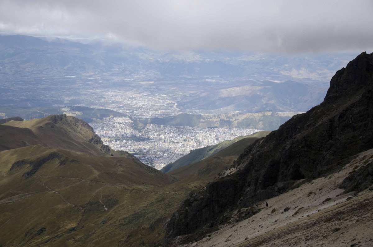 Quito from high on the slope of Rucu Pichincha | ©Angela Drake