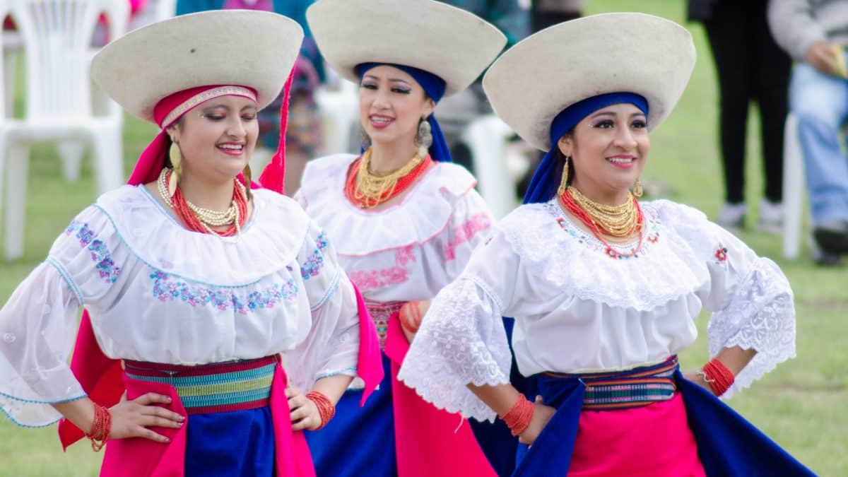 Dancers at Andean New Year Celebration, Cochasquí, Ecuador | ©Angela Drake Dancers at Andean New Year Celebration, Cochasquí, Ecuador | ©Angela Drake