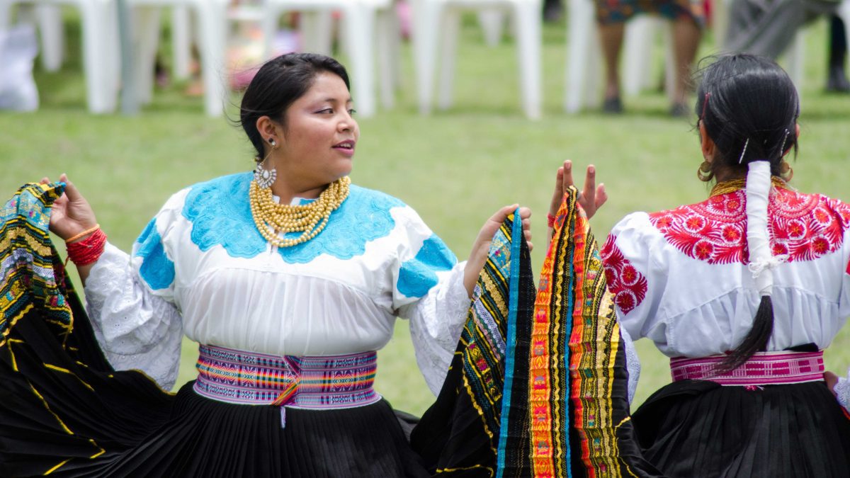 Dancers at Andean New Year Celebration, Cochasquí, Ecuador | ©Angela Drake Dancers at Andean New Year Celebration, Cochasquí, Ecuador | ©Angela Drake