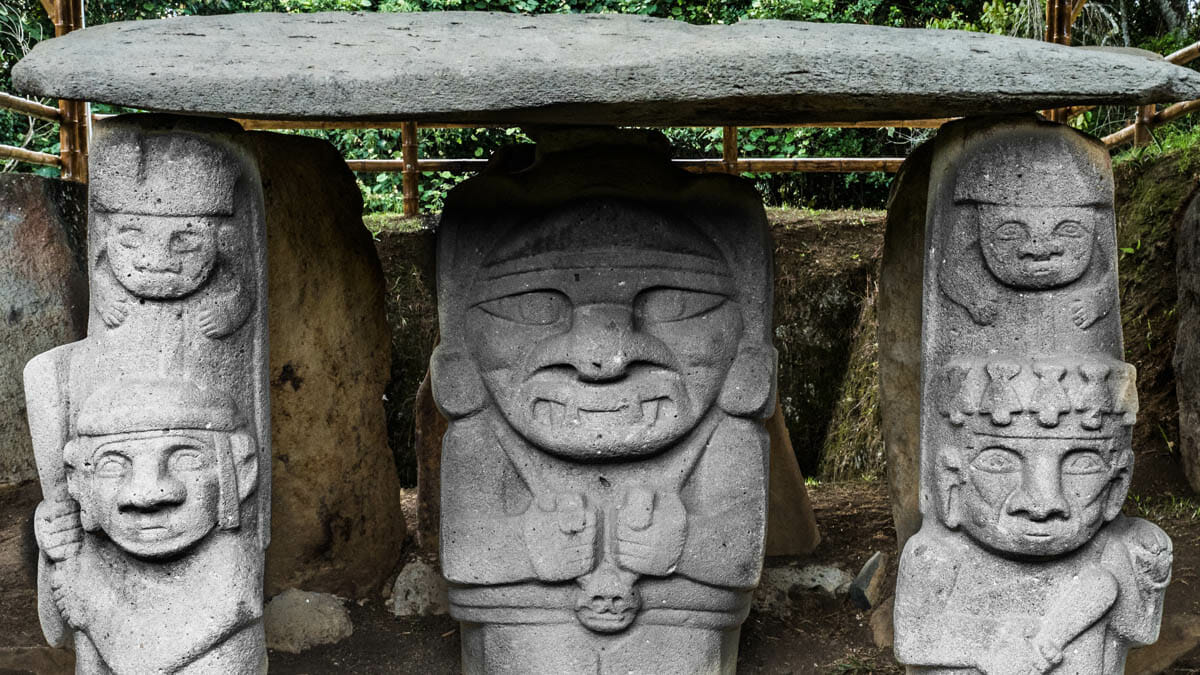 A Great Outdoor Archeology Museum in San Agustin, Colombia
