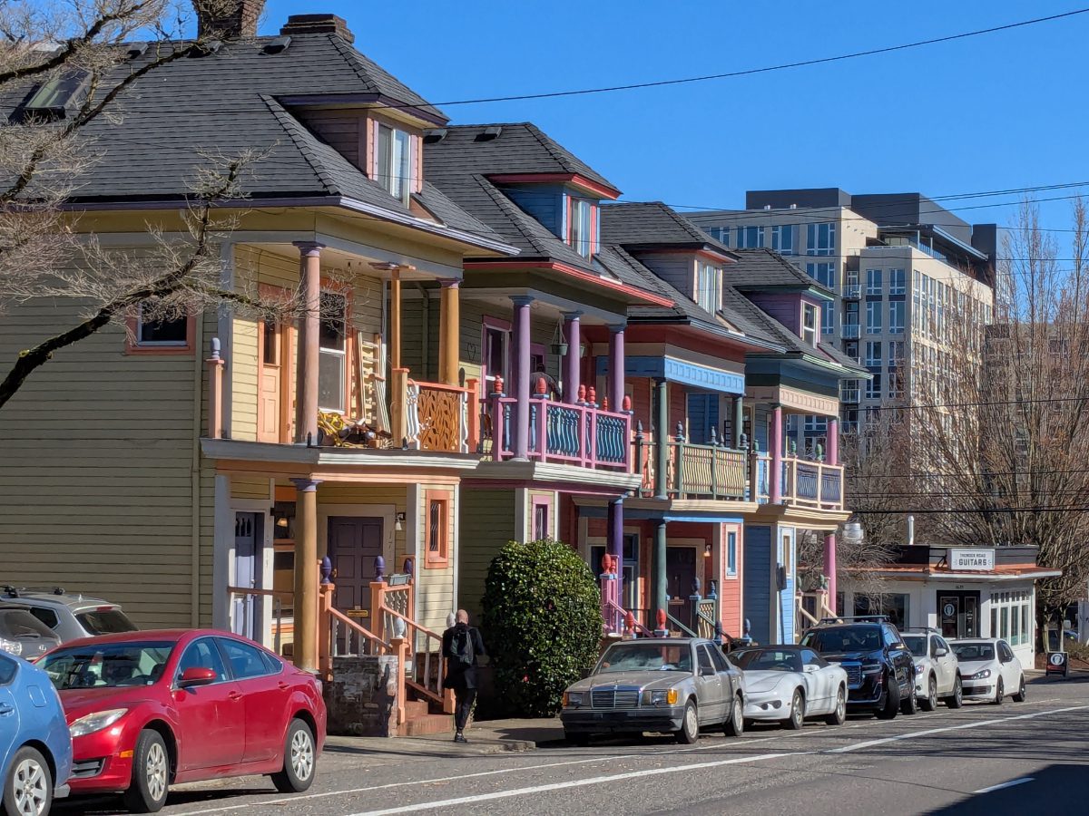The Painted Ladies of Portland Oregon are historic homes painted in lively colors.