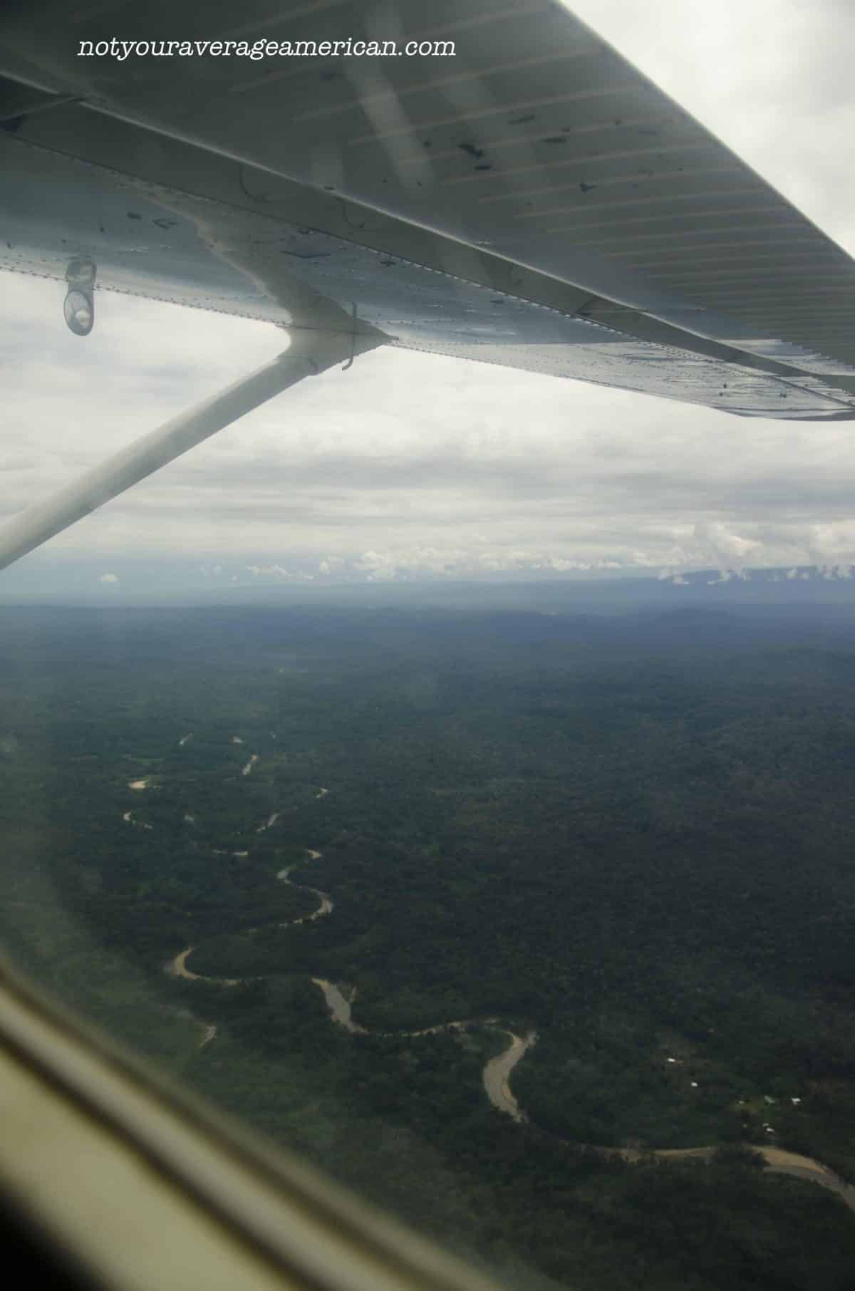 The river winds back and forth through the lands of the Huaorani, Huaroani Lodge The river winds back and forth through the lands of the Huaorani, Huaroani Lodge