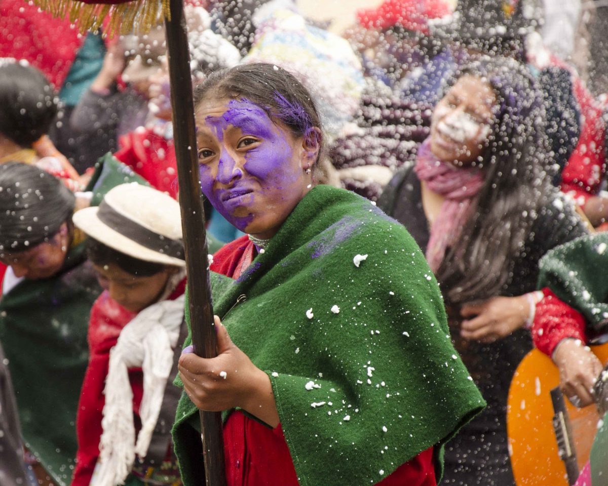 Colored flour, Carnaval in Guamote | ©Angela Drake Colored flour, Carnaval in Guamote | ©Angela Drake
