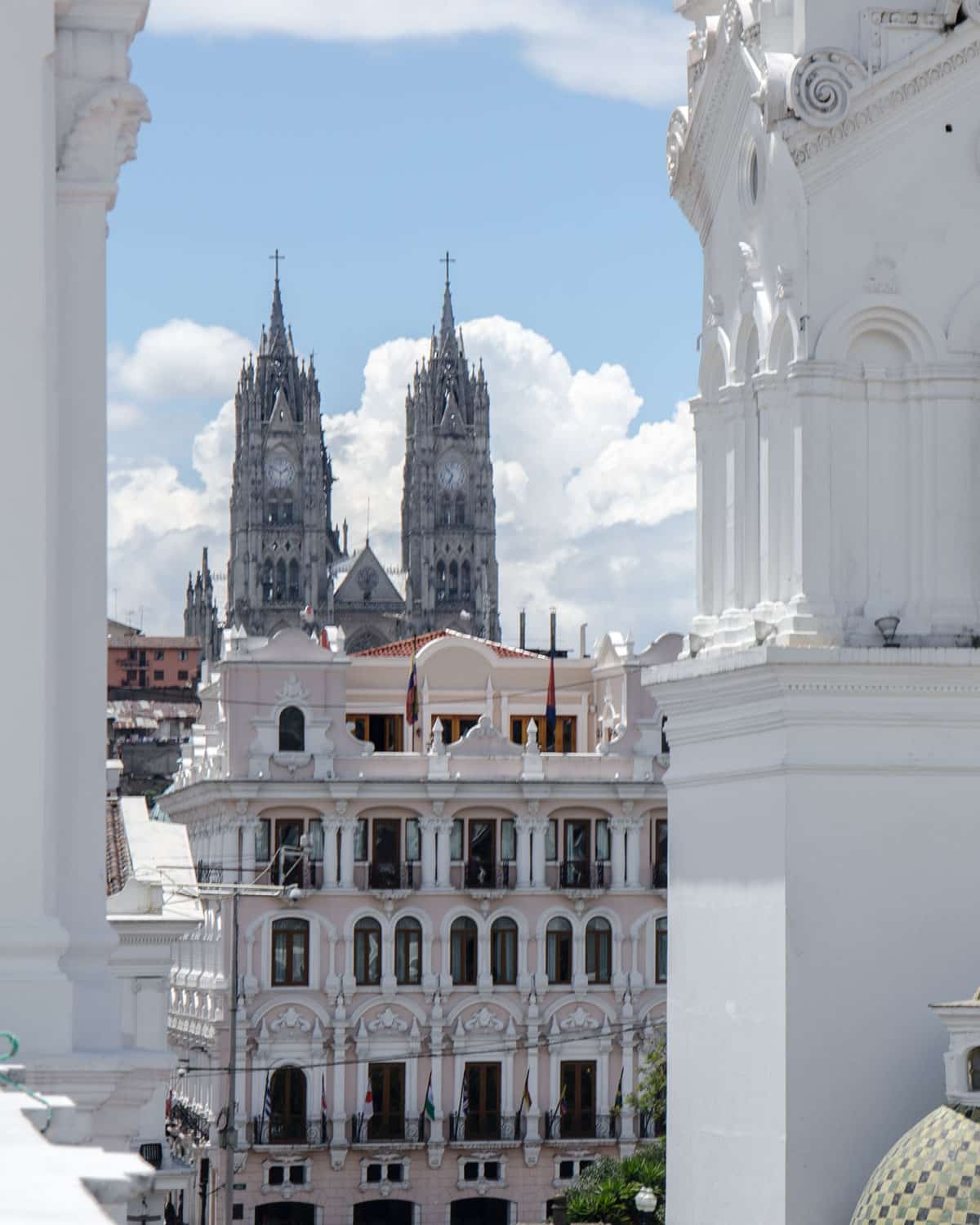 View of La Basilica del Voto Nacional from the Cultural Center, Quito, Ecuador | ©Angela Drake View of La Basilica del Voto Nacional from the Cultural Center, Quito, Ecuador | ©Angela Drake