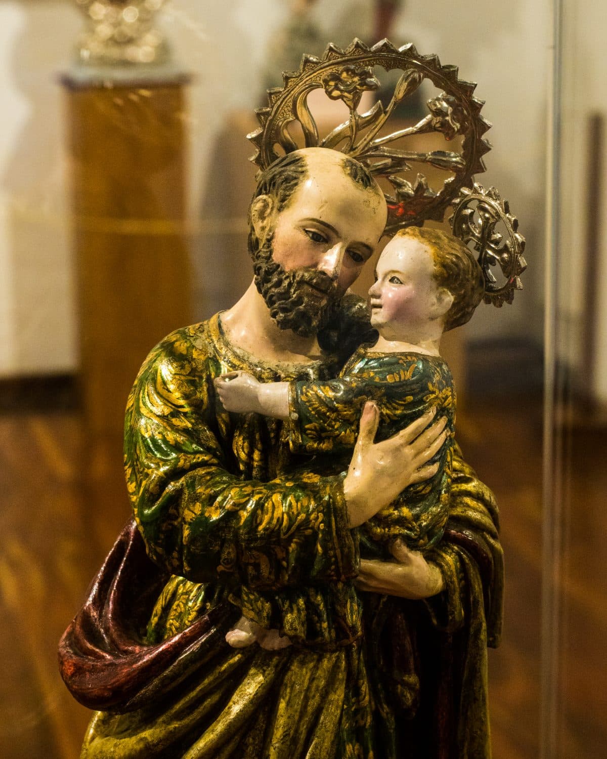 A close-up of one of the treasured "Quito School" wood carvings in the collection. |© Ernest Scott Drake