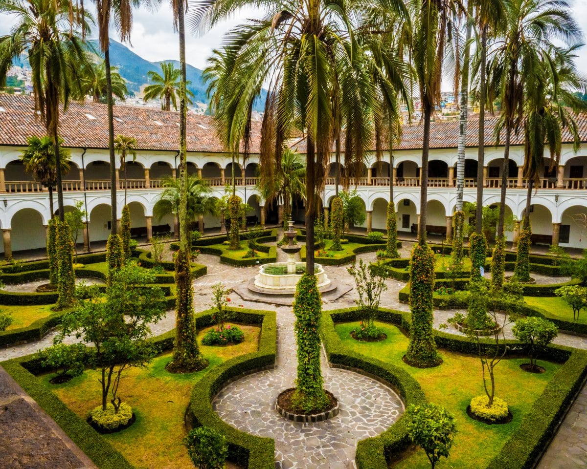 View from the Church bell tower of the courtyard. |© Ernest Scott Drake View from the Church bell tower of the courtyard. |© Ernest Scott Drake