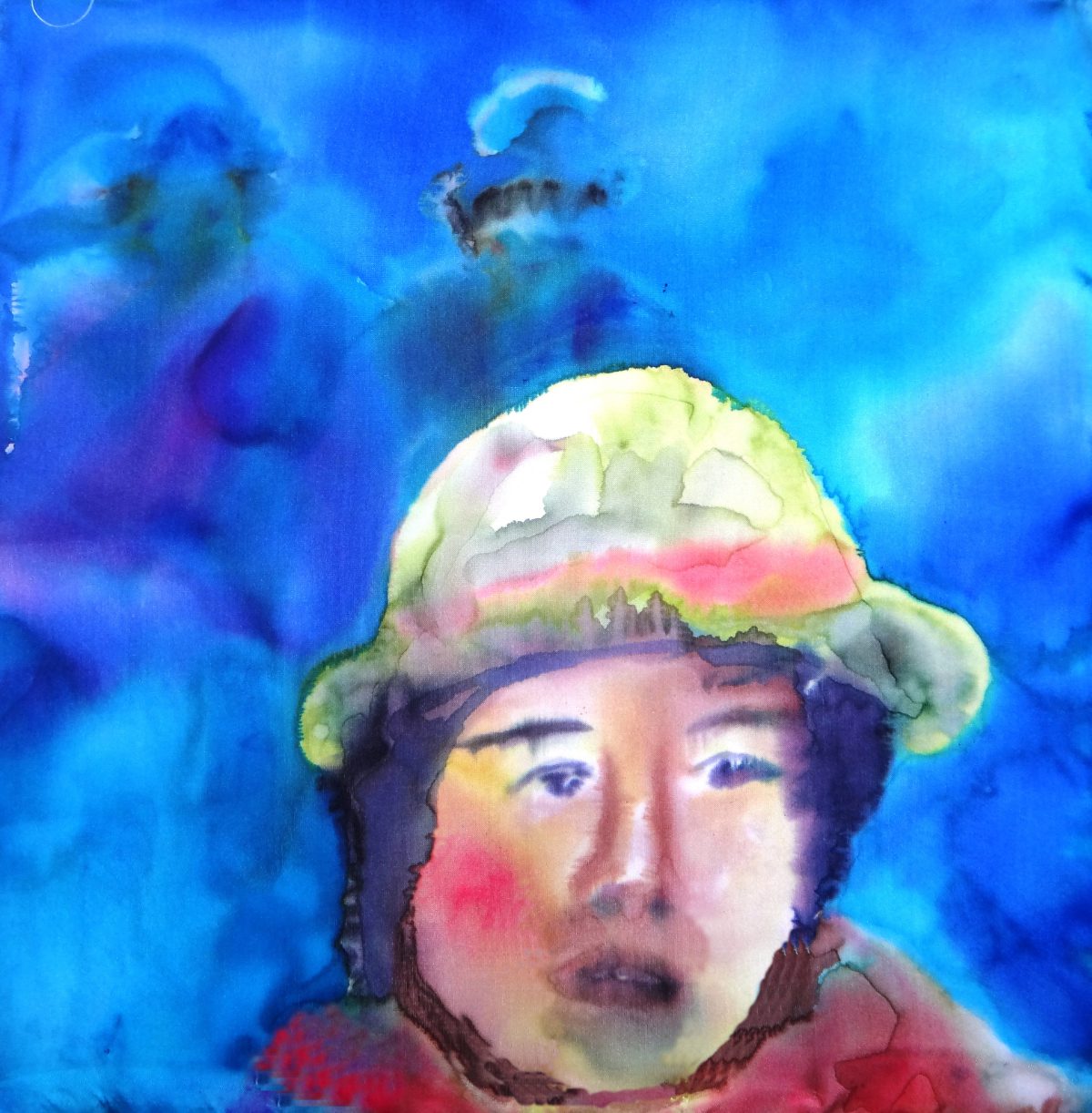 A boy with a wool hat, original artwork from King of the Condors